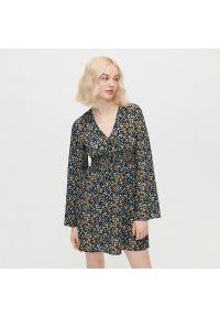 House - Sukienka mini w drobne kwiaty - Wielobarwny. Wzór: kwiaty. Długość: mini #1