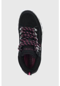 skechers - Skechers Buty zamszowe kolor czarny. Nosek buta: okrągły. Zapięcie: sznurówki. Kolor: czarny. Materiał: zamsz #3