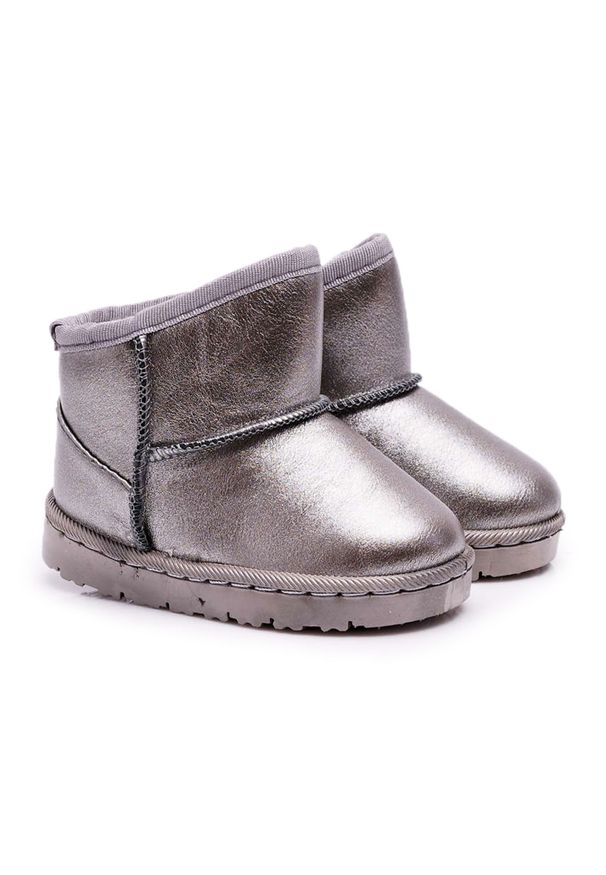 FRROCK Ocieplane Dziecięce Botki Śniegowce Pewter Scooby szare. Kolor: szary