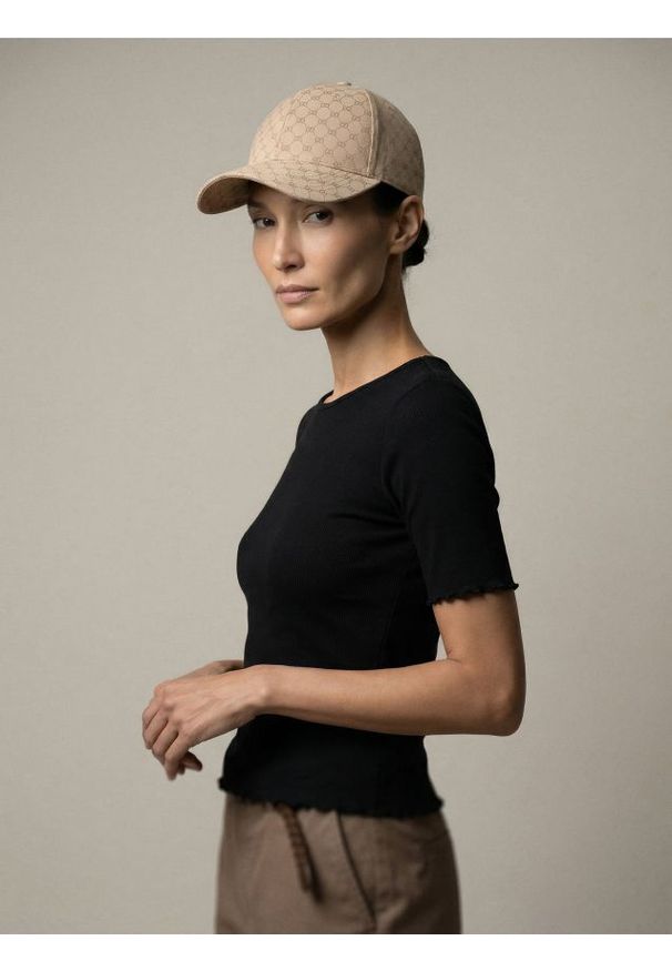 Sinsay - Czapka z daszkiem - beżowy. Kolor: beżowy