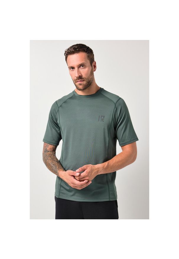 JAY-PI - Męska Koszulka funkcyjna FLEXNAMIC® fitness rękaw 1/2 QuickDry. Kolekcja: plus size. Kolor: zielony. Materiał: poliester, materiał, elastan. Sport: fitness