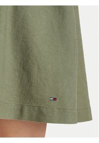 Tommy Jeans Sukienka letnia DW0DW22343 Zielony A-Line Fit. Kolor: zielony. Materiał: len. Sezon: lato #2