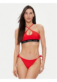 Calvin Klein Swimwear Góra od bikini KW0KW02426 Czerwony. Kolor: czerwony. Materiał: syntetyk