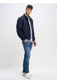 Big-Star - Spodnie chinosy jeans męskie niebieskie Cinar 128. Okazja: do pracy, na spacer, na uczelnię. Kolor: niebieski. Długość: długie