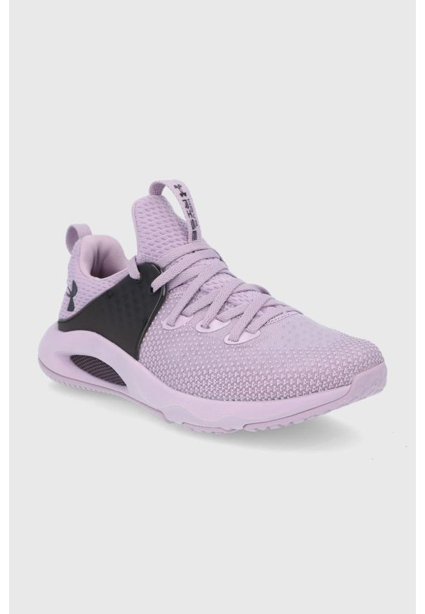Under Armour - Buty UA W HOVR Rise 3. Zapięcie: sznurówki. Kolor: fioletowy. Materiał: guma