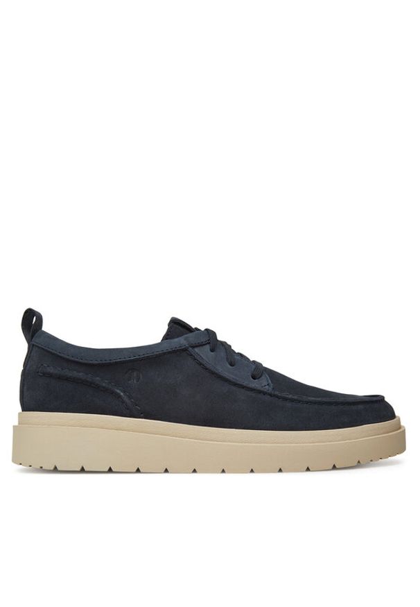Clarks Półbuty Polden Moc 26180866 Granatowy. Kolor: niebieski. Materiał: zamsz, skóra