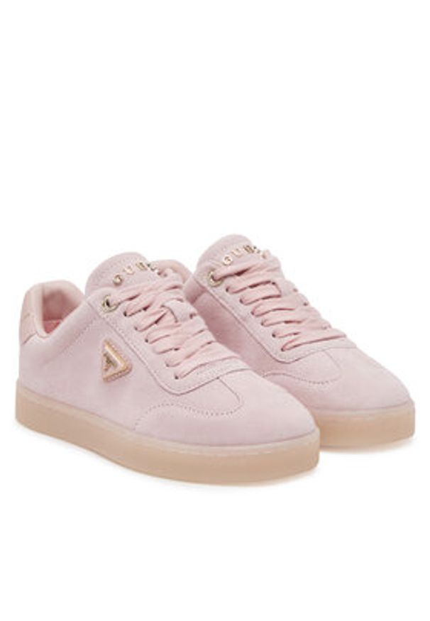 Guess Sneakersy FLJJAZSUE12 Różowy. Kolor: różowy. Materiał: skóra