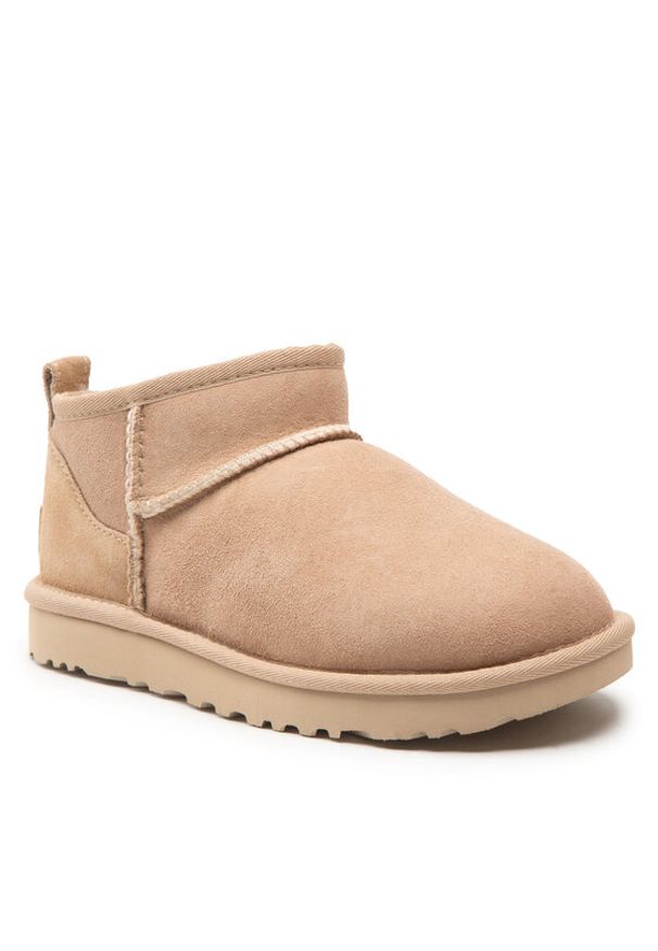 Ugg Śniegowce W Classic Ultra Mini 1116109 Beżowy. Kolor: beżowy. Materiał: skóra, zamsz