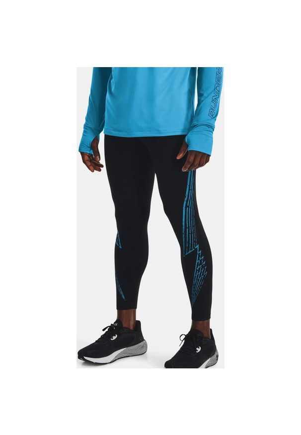 Spodenki sportowe męskie Under Armour Fly Fast 3.0 Cold. Kolor: czarny. Materiał: dresówka