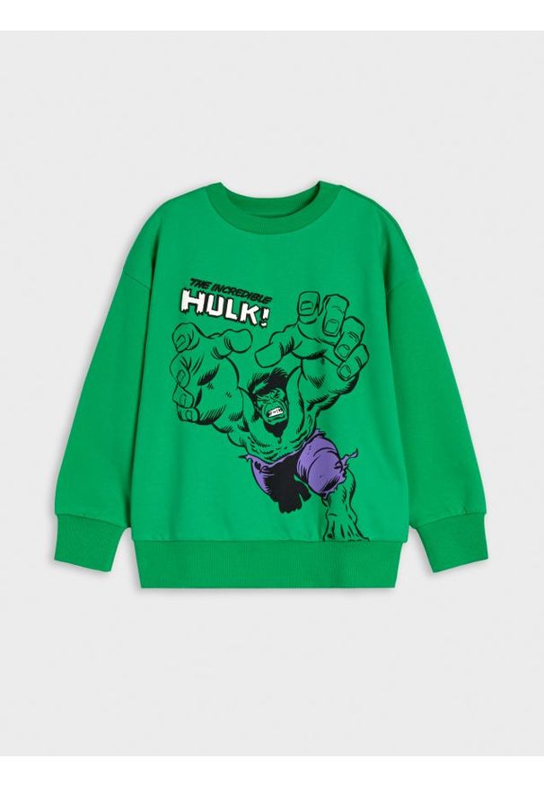 Sinsay - Bluza Marvel - zielony. Kolor: zielony. Wzór: motyw z bajki