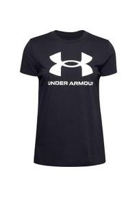 Koszulka sportowa damska Under Armour Live Sportstyle Graphic SS. Kolor: biały, wielokolorowy, czarny. Długość rękawa: krótki rękaw. Długość: krótkie