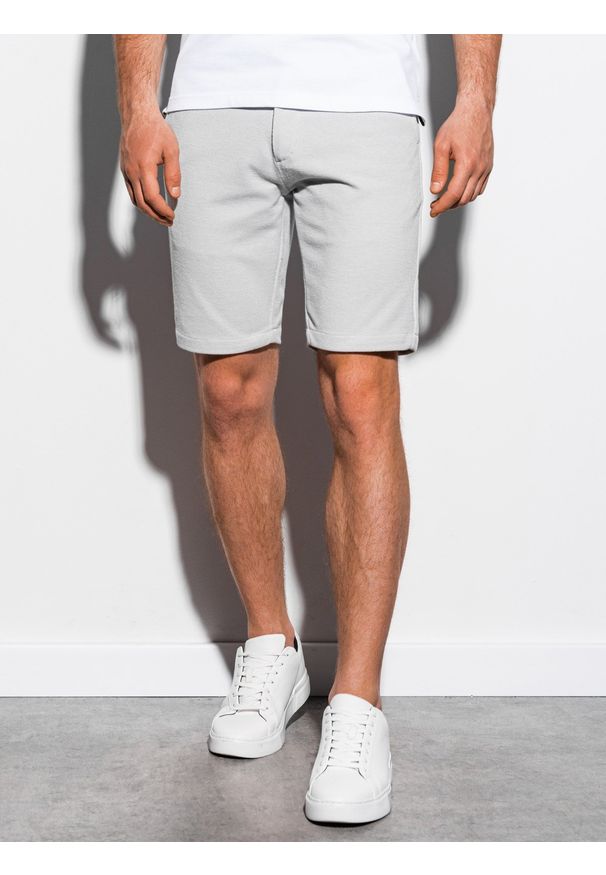 Szare szorty Ombre Clothing krótkie, eleganckie