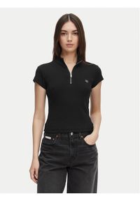 Calvin Klein Jeans T-Shirt LV047G240G Czarny Slim Fit. Kolor: czarny. Materiał: bawełna #1