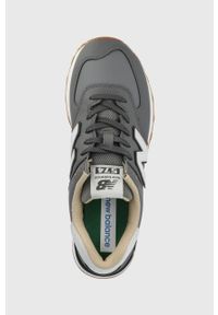 New Balance sneakersy U574VR2 kolor szary. Nosek buta: okrągły. Zapięcie: sznurówki. Kolor: szary. Materiał: guma. Model: New Balance 574 #4