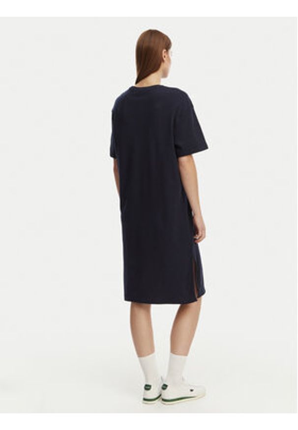 Lacoste Sukienka codzienna EF2883 Granatowy Oversize. Okazja: na co dzień. Kolor: niebieski. Materiał: bawełna. Typ sukienki: proste, oversize. Styl: casual