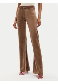 Juicy Couture Spodnie dresowe Rodeo Layla JCBBJ223823 Brązowy Regular Fit. Kolor: brązowy. Materiał: syntetyk #1