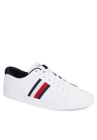 TOMMY HILFIGER - Tommy Hilfiger Tenisówki Iconic Vulc Stripes Mesh FM0FM05072 Biały. Kolor: biały. Materiał: mesh #4