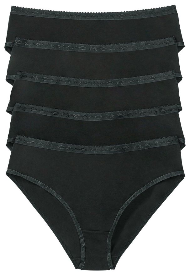 bonprix - Figi maxi (5 par). Kolor: czarny