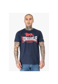 Koszulka Lonsdale Lion Two Tone Regular Fit. Kolor: czerwony, niebieski, wielokolorowy #1