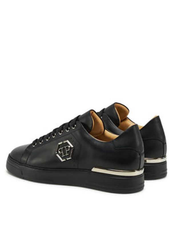 Philipp Plein - PHILIPP PLEIN Sneakersy SAES USC0670 PLE010 Czarny. Kolor: czarny. Materiał: skóra