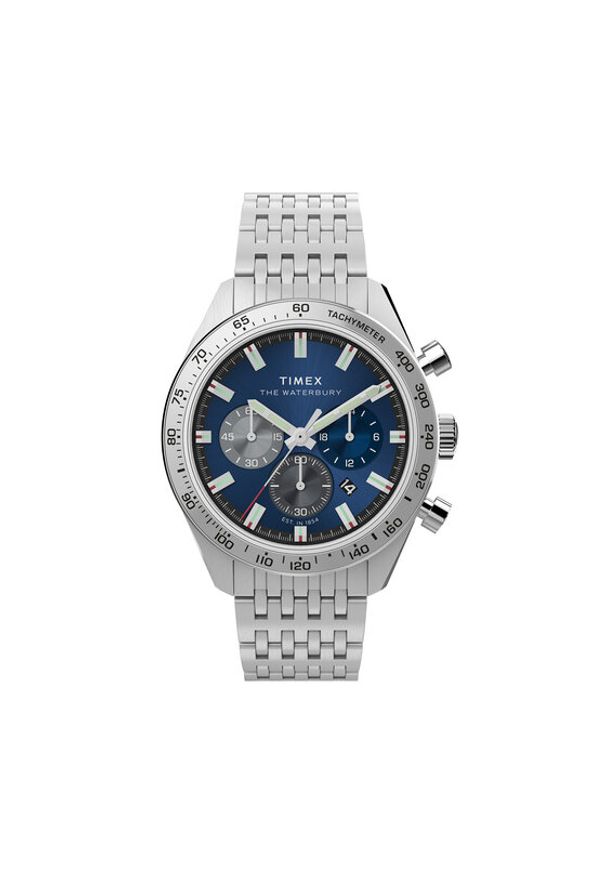 Timex Zegarek Waterbury TW2Y18500 Srebrny. Kolor: srebrny