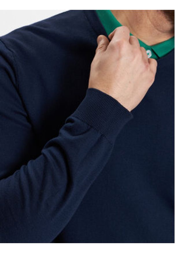 United Colors of Benetton - United Colors Of Benetton Sweter 1098U1I76 Granatowy Regular Fit. Kolor: niebieski. Materiał: bawełna
