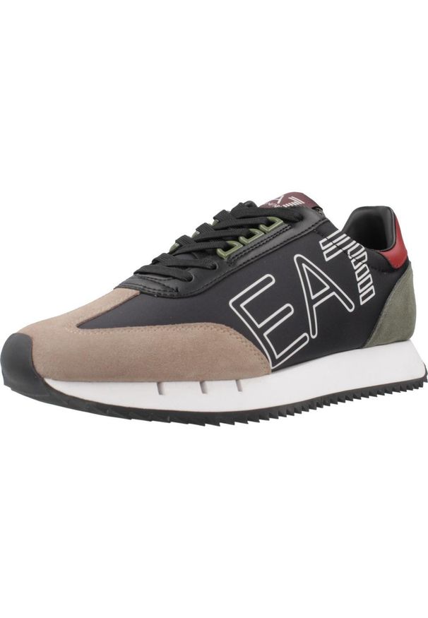 EA7 - Kapcie EMPORIO ARMANI X8X101 Czarny. Kolor: czarny. Materiał: syntetyk, skóra. Sport: turystyka piesza