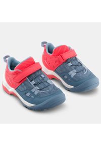 quechua - Buty turystyczne dla dzieci Quechua Crossrock. Kolor: szary, niebieski, wielokolorowy, różowy. Materiał: kauczuk. Szerokość cholewki: normalna. Sport: turystyka piesza, wspinaczka