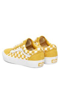 Vans Tenisówki Old Skool Checkerboard VN000DB3ZX71 Żółty. Kolor: żółty. Materiał: materiał #4