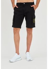 Aeronautica Militare - AERONAUTICA MILITARE Czarne męskie bermudy Frecce Tricolori, Rozmiar M. Kolor: czarny #9