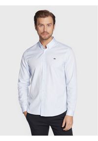 Lacoste Koszula CH1843 Niebieski Slim Fit. Kolor: niebieski. Materiał: bawełna #1