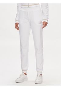 EA7 Emporio Armani Spodnie dresowe 8NTP67 TJTXZ 1100 Biały Regular Fit. Kolor: biały. Materiał: bawełna