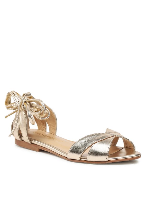 Sandały Eva Longoria EL-33-07-001028 111. Kolor: złoty. Materiał: skóra