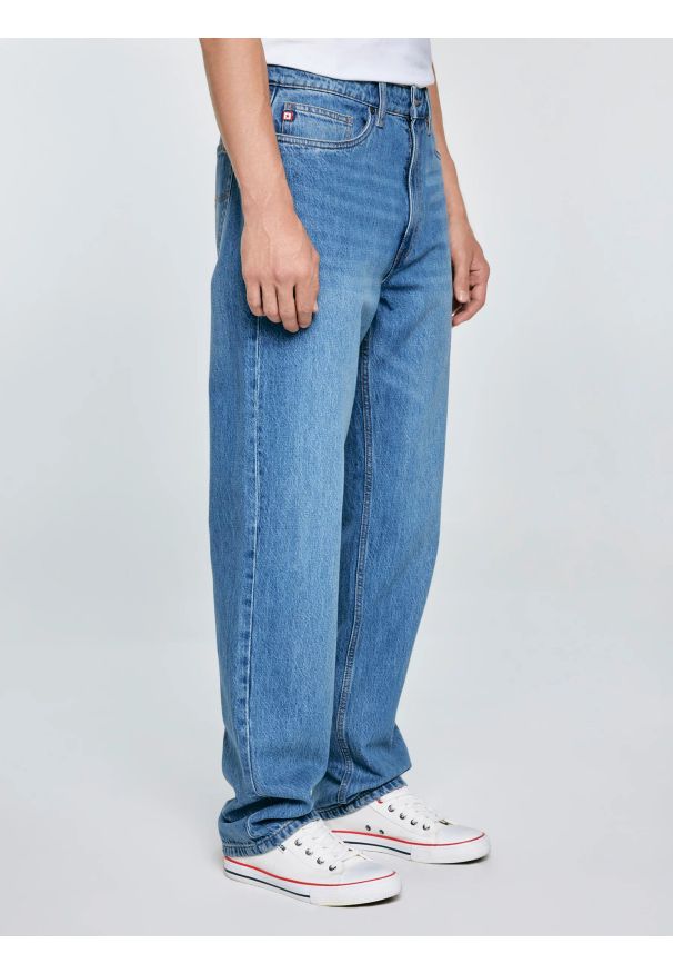 Big-Star - Jeansy męskie loose niebieskie Zack 324. Stan: podwyższony. Kolor: niebieski. Styl: vintage, klasyczny