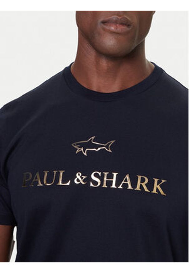PAUL & SHARK - Paul&Shark T-Shirt 99311007 Granatowy Regular Fit. Kolor: niebieski. Materiał: bawełna