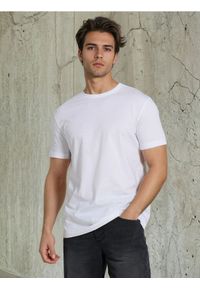 Sinsay - Bawełniana koszulka basic - biały. Kolor: biały. Materiał: bawełna #1