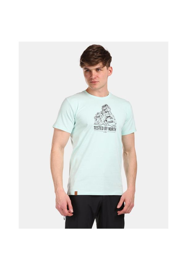 Męski bawełniany t-shirt Kilpi DISCOVER-M. Kolor: zielony. Materiał: bawełna. Sport: turystyka piesza