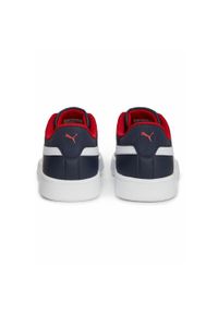 Puma - Młodzieżowe skórzane sneakersy Smash 3.0 PUMA. Zapięcie: sznurówki. Kolor: biały, wielokolorowy, niebieski. Materiał: skóra. Szerokość cholewki: normalna. Sport: turystyka piesza