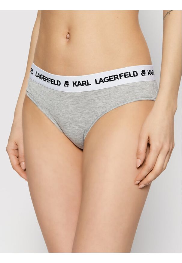 Karl Lagerfeld - KARL LAGERFELD Figi klasyczne Logo Hipsters 211W2106 Szary. Kolor: szary. Materiał: lyocell