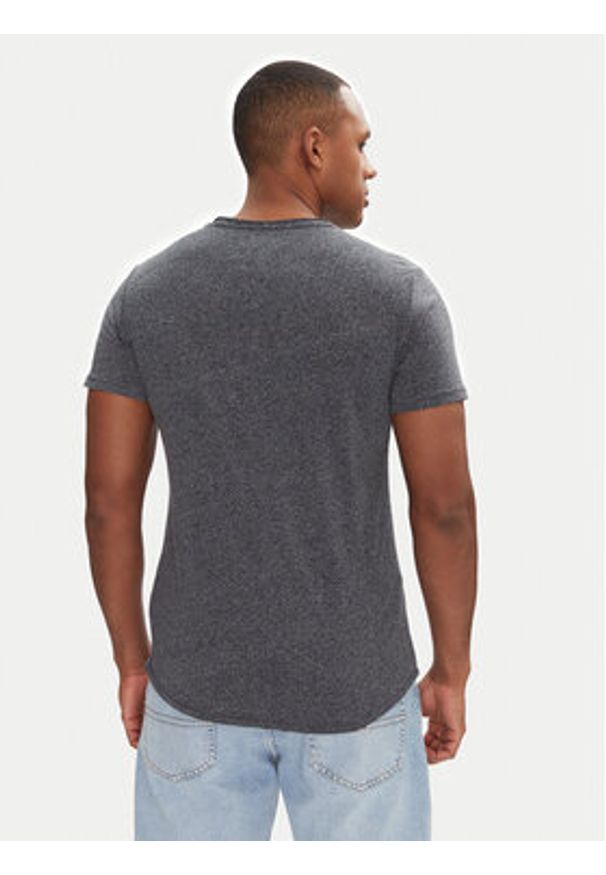 Tommy Jeans T-Shirt Jaspe DM0DM09586 Granatowy Slim Fit. Kolor: niebieski. Materiał: syntetyk