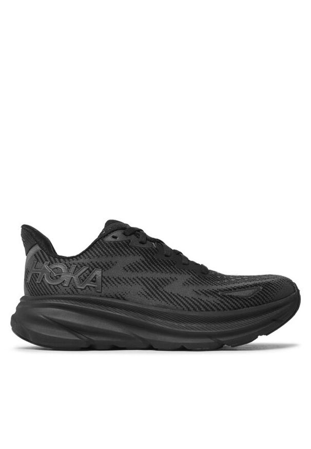 HOKA - Hoka Buty do biegania Clifton 9 Wide 1127896 Czarny. Kolor: czarny. Materiał: mesh, materiał