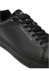 TOMMY HILFIGER - Tommy Hilfiger Sneakersy Court Thick Cupsole Leather FM0FM05208 Czarny. Kolor: czarny. Materiał: skóra #5