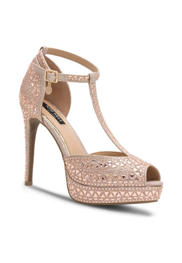 Nine West Sandały NISA SY015-1NW Różowy. Kolor: różowy. Materiał: materiał