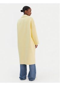 ViCOLO Płaszcz wełniany TF0003 Żółty Regular Fit. Kolor: żółty. Materiał: wełna, syntetyk #6