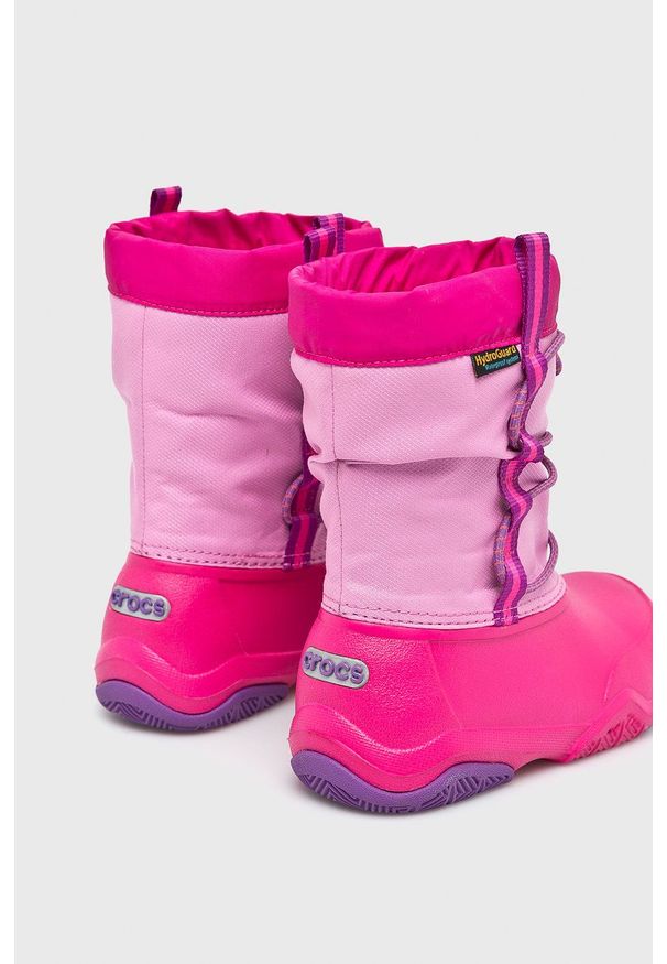 Crocs - Buty dziecięce. Nosek buta: okrągły. Kolor: różowy
