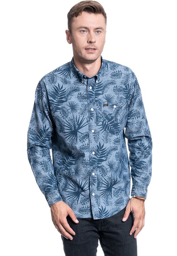 Lee - KOSZULA MĘSKA LEE RIVETED SHIRT WASHED BLUE L66IWALR 112116473
