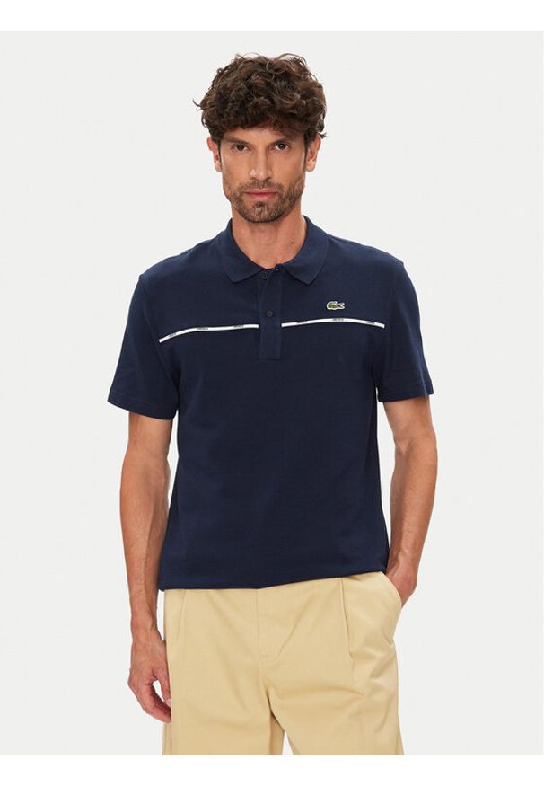 Lacoste Polo PH9863 Granatowy Regular Fit. Typ kołnierza: polo. Kolor: niebieski. Materiał: bawełna