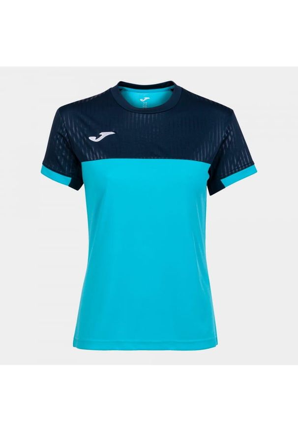 Koszulka do tenisa z krótkim rekawem damska Joma SHORT SLEEVE T- SHIRT. Kolor: niebieski. Długość: krótkie. Sport: tenis