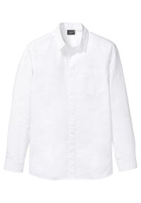 Koszula z długim rękawem bonprix biały. Kolor: biały. Długość rękawa: długi rękaw. Długość: długie #1