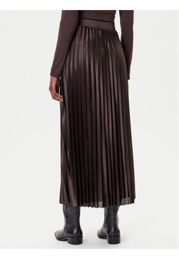 only - ONLY Spódnica plisowana Kolter 15356154 Brązowy Regular Fit. Kolor: brązowy. Materiał: syntetyk